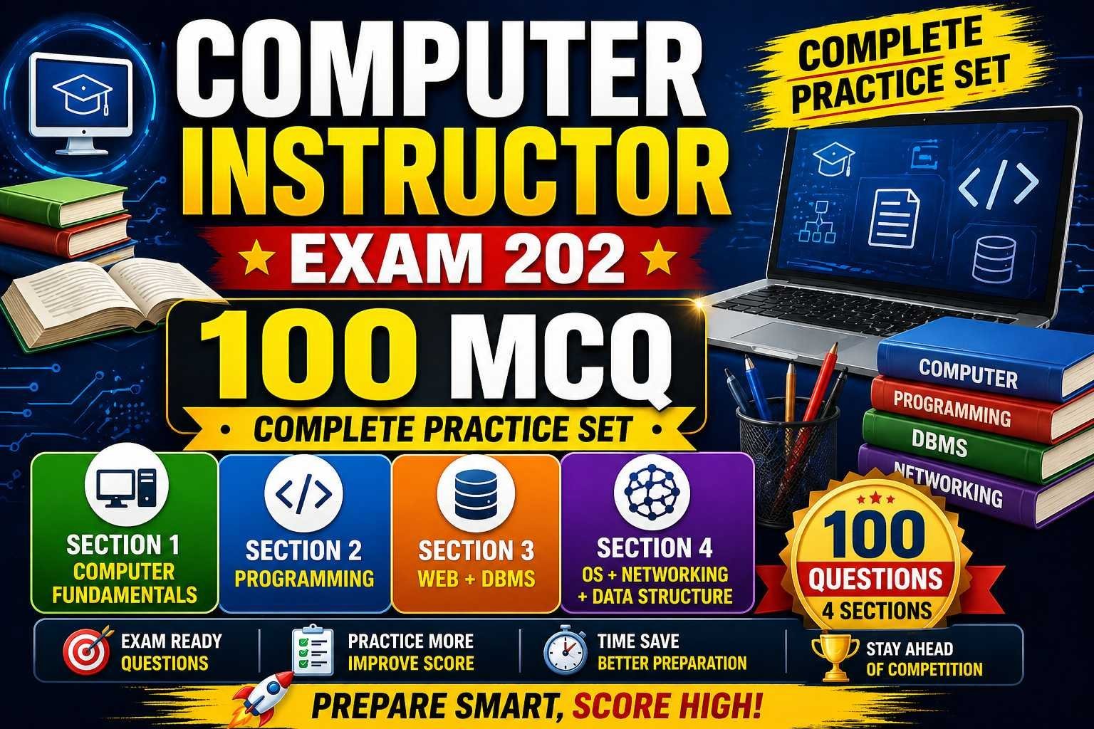 Senior Computer Instructor - Programming Test (100 MCQ)