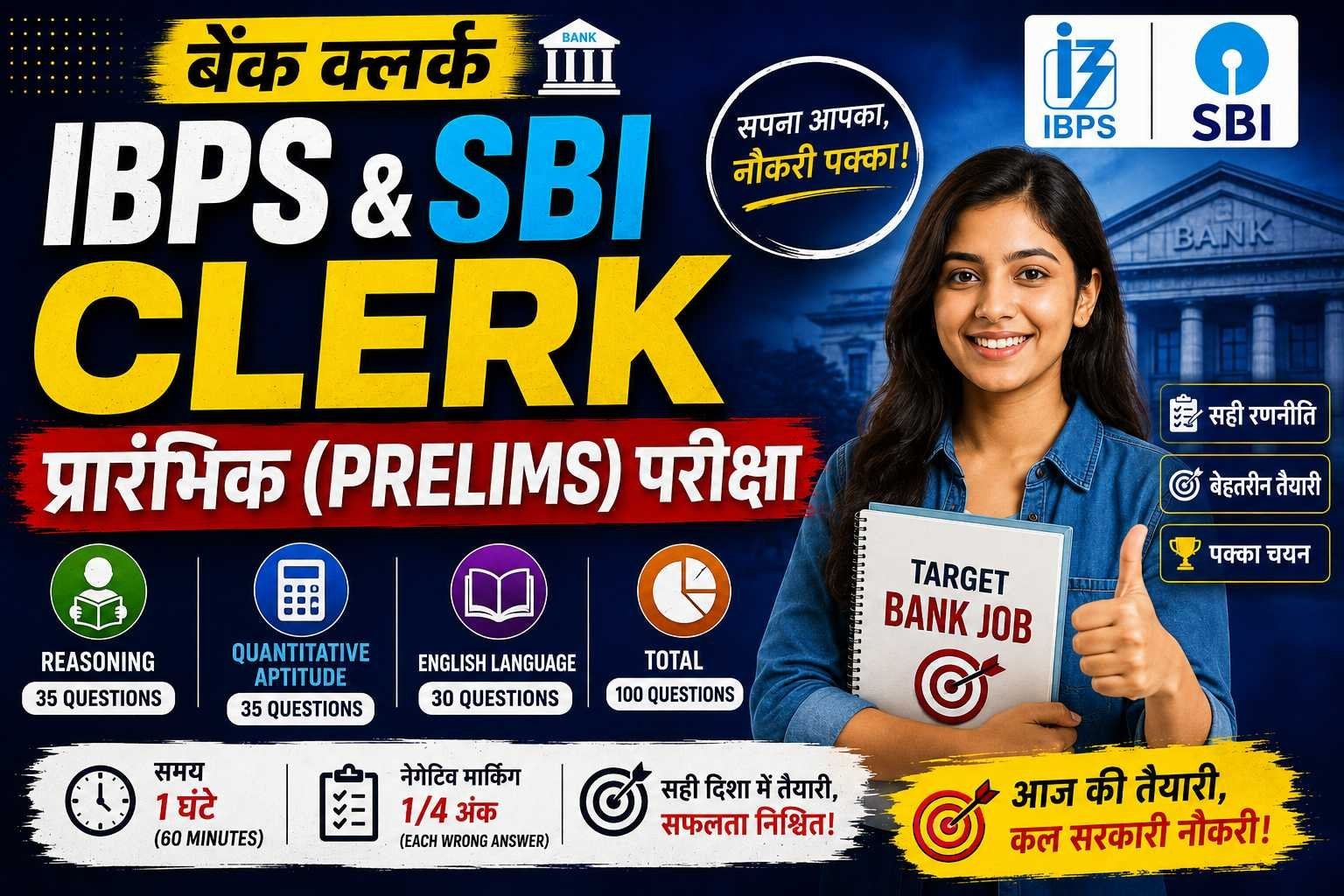 IBPS Clerk Prelims 2026 Full Mock Test – Set 1