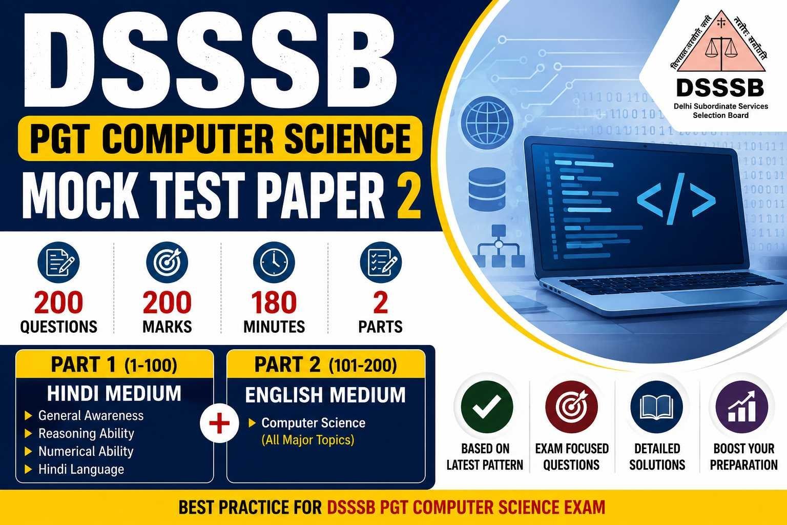 DSSSB PGT Computer Science Mock Test Paper 2