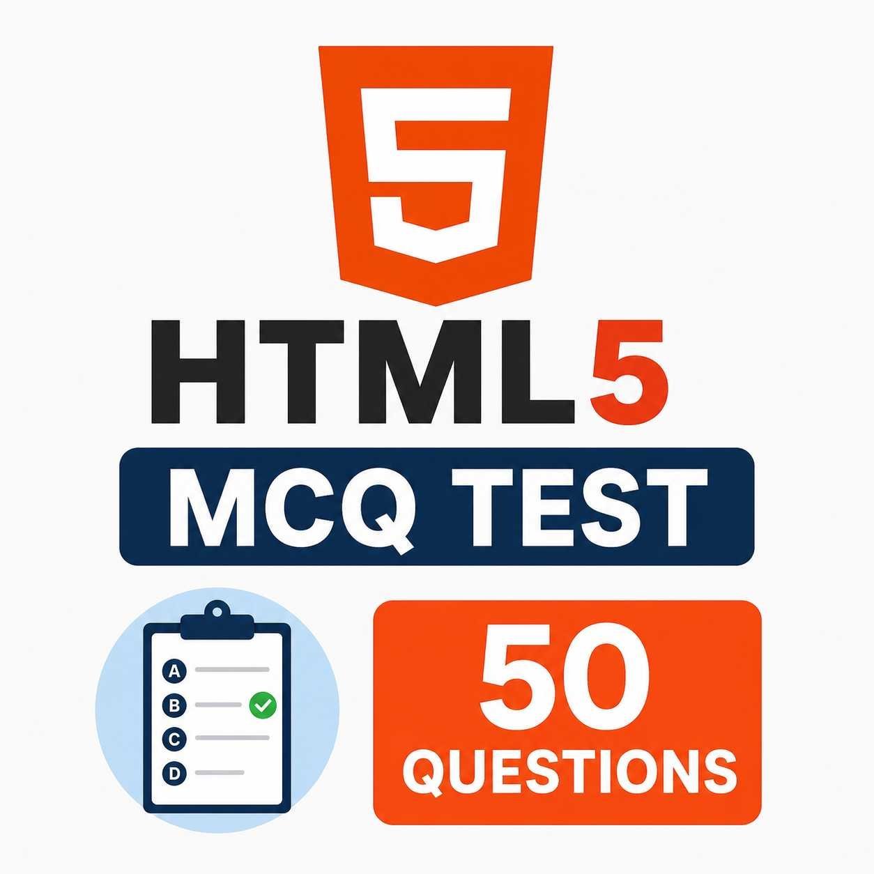 HTML5 MCQ Test – 50 Questions