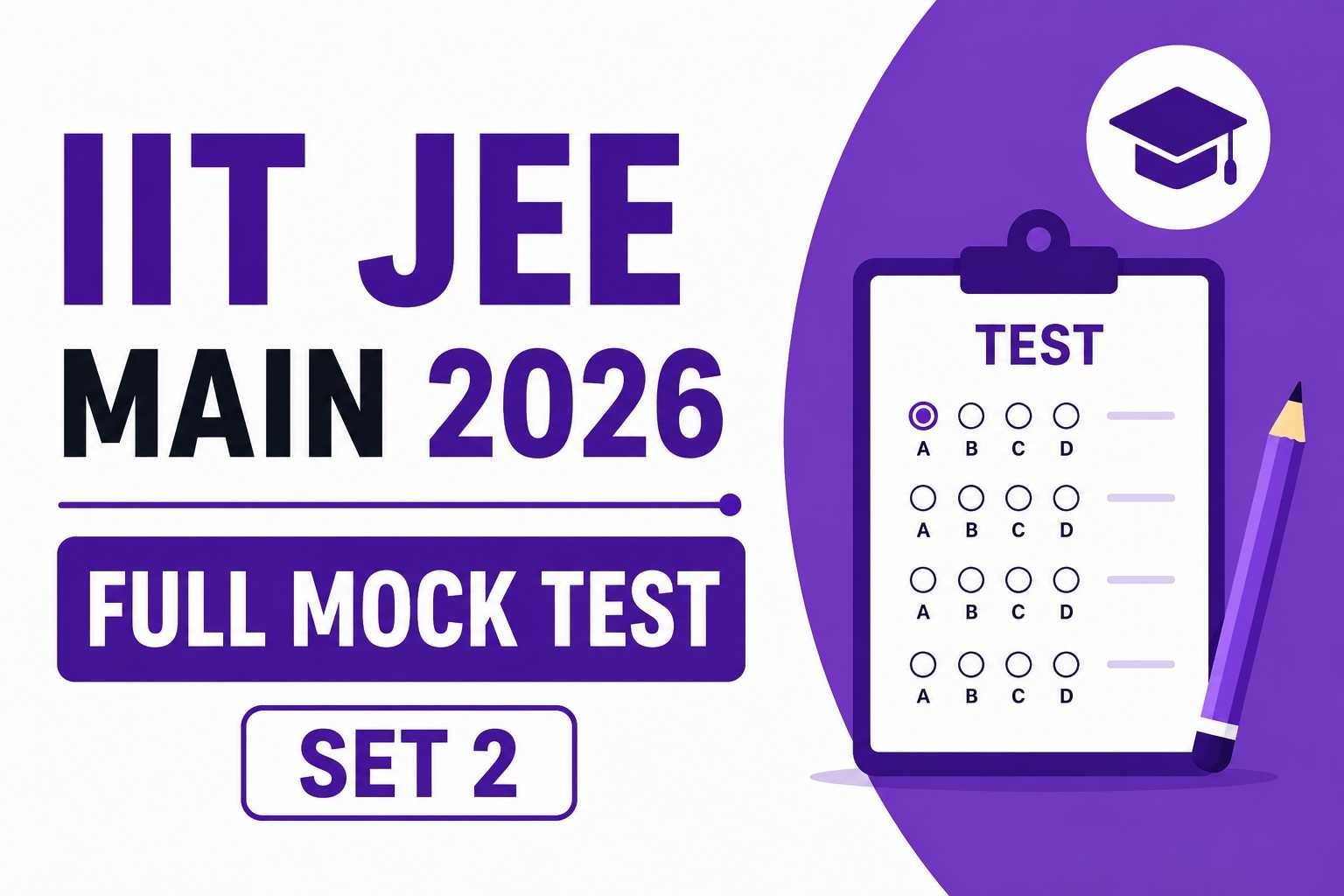 IIT JEE Main 2026 – Full Mock Test Set 2 (Physics, Chemistry, Mathematics)