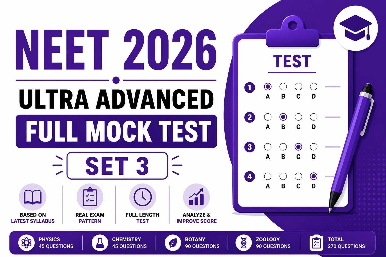 NEET 2026 Ultra Advanced Full Mock Test – Set 3